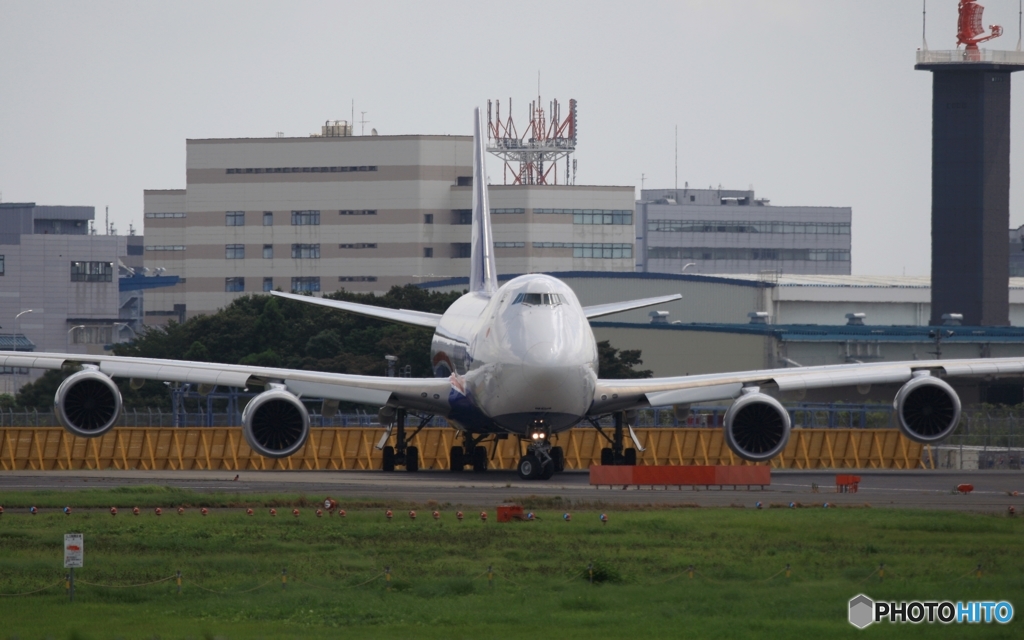 出発　NCA ７４７ジャンボ機
