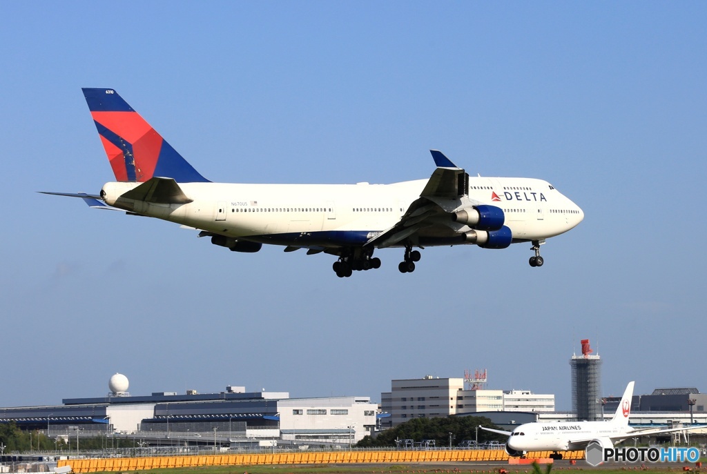 DELTA 747-400 着陸 
