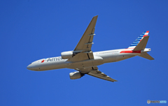 「青空」 American 777-223 N752AN離陸