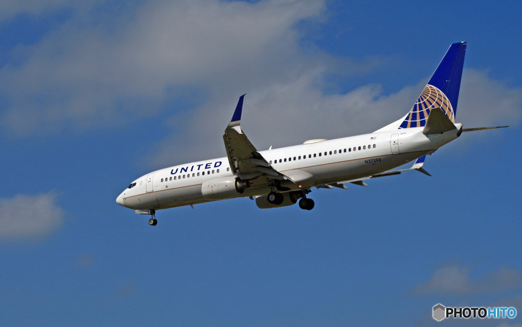 [青い空]　UNITED 737-800 N37293