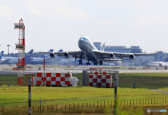 出発 CATHAI 747-400ジャンボ機 出発 CATHAI 747-400ジャンボ機