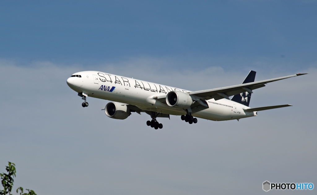 着陸 ANA STAR 777-381