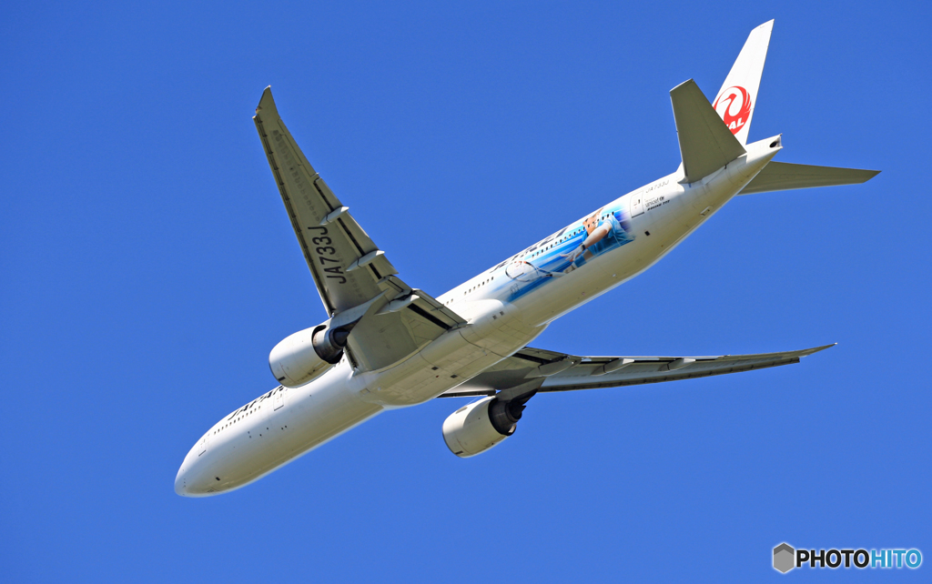 「青い空」JAL JET KEI 767-381 JA733J