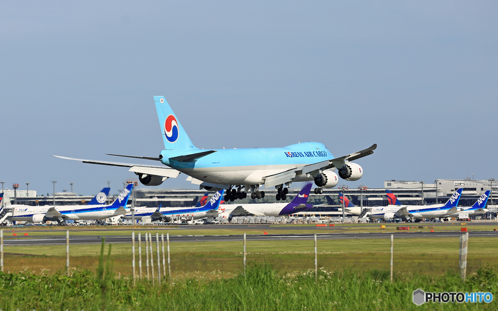 着陸KOREAN CARGO 747-8F HL7609/ジャンボ保存委員会