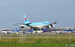 着陸KOREAN CARGO 747-8F HL7609/ジャンボ保存委員会