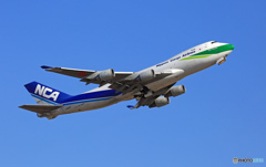 NCA 747-400F JA04KZ 出発　