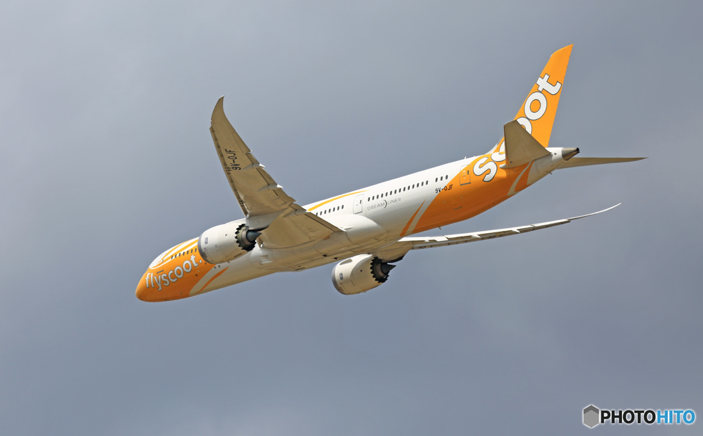 scoot 787-9 9V-OJF 飛び立ち　