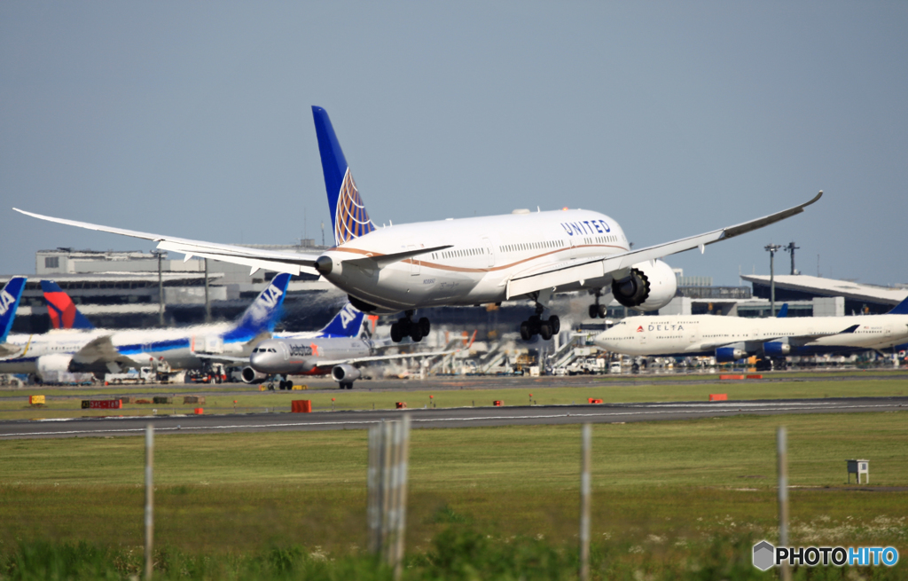「青い空」United 787-9 N38950