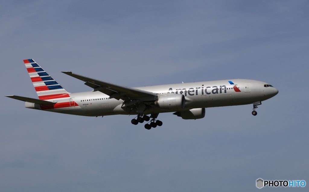 AMERICAN 777-223  着陸　