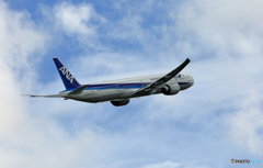 飛び立ち ANA 777-381 JA779A オリンピック