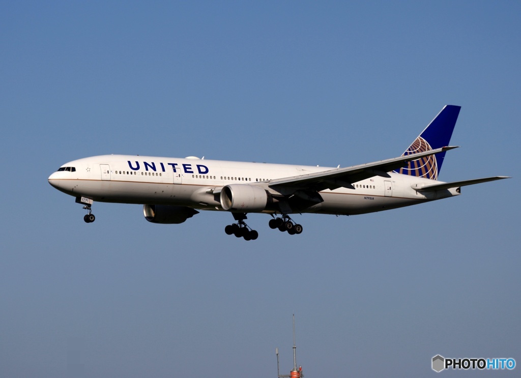UNITED 777-200　着陸　