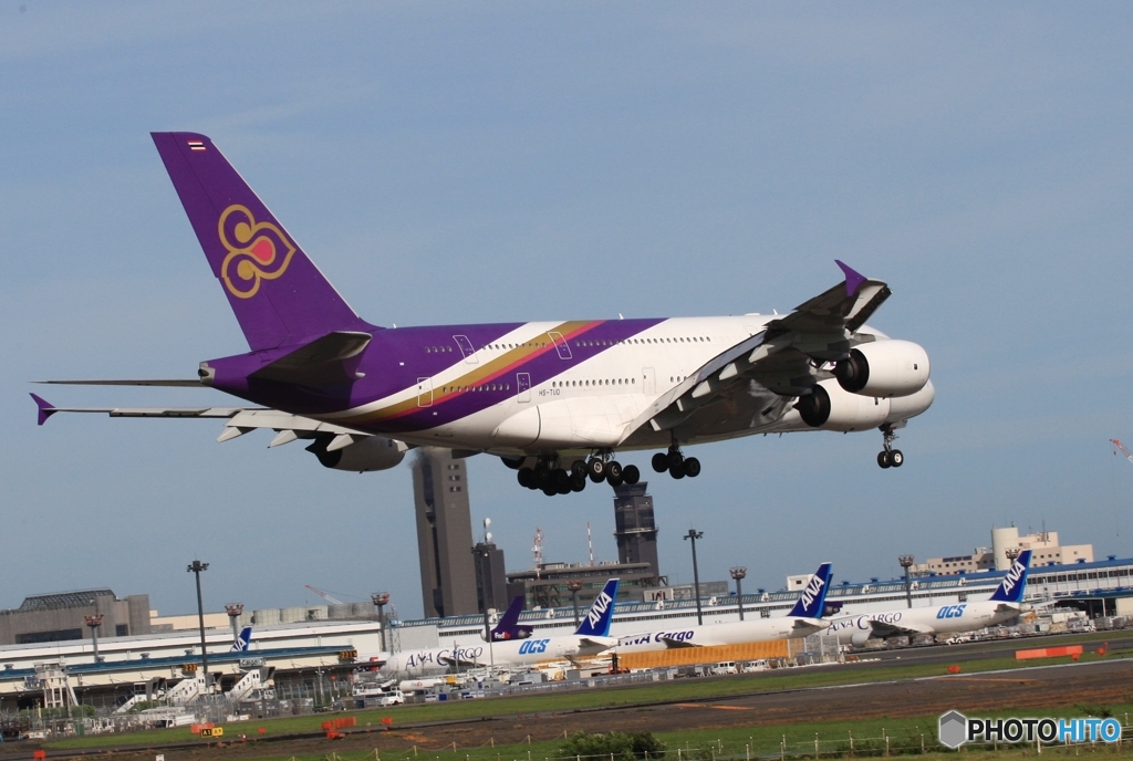 THAI A380-841 着陸　