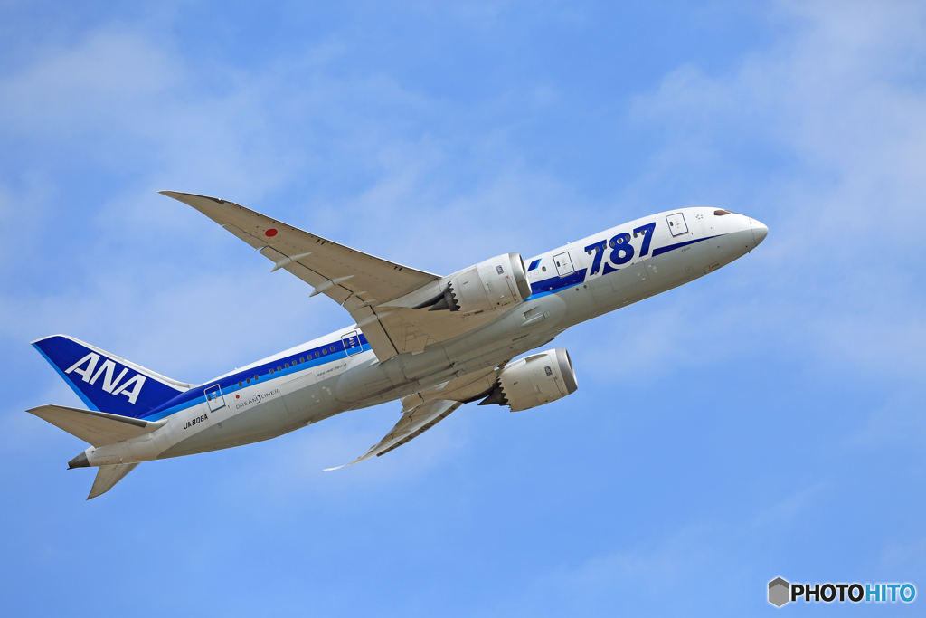 飛び立ち ANA 787-8 JA806A