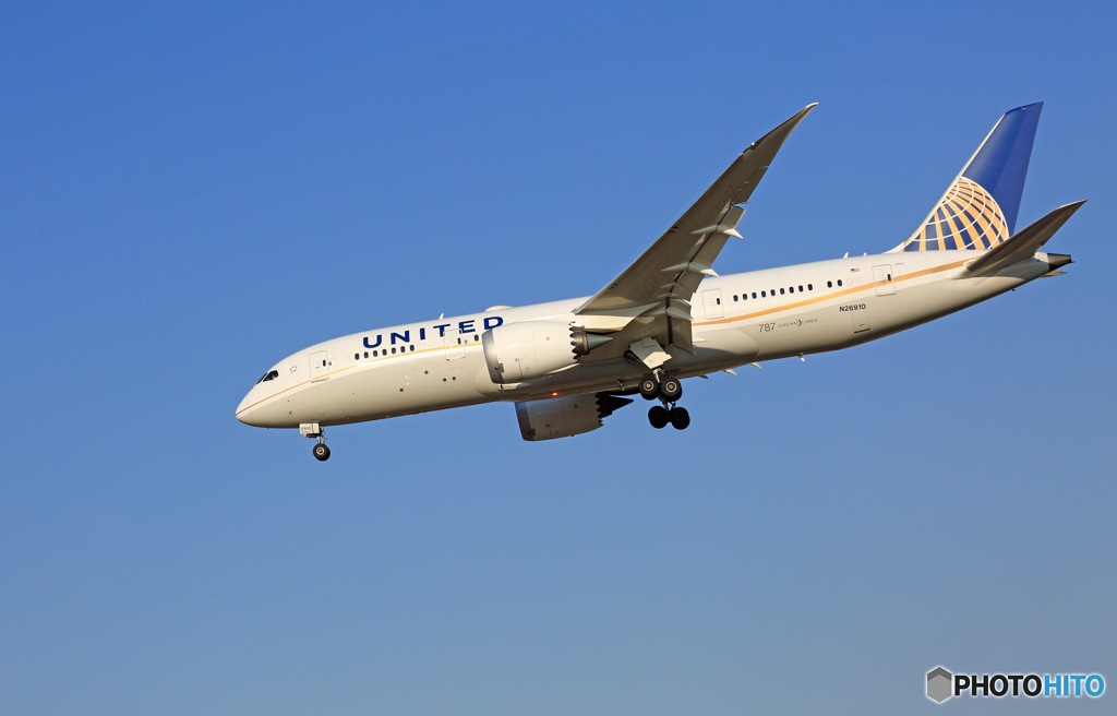 「ぶるー」 UNITED 787-8 N26910 Landing