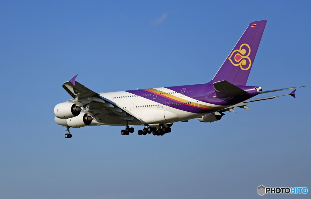 Thai A380-841 HS-TUF 着陸  