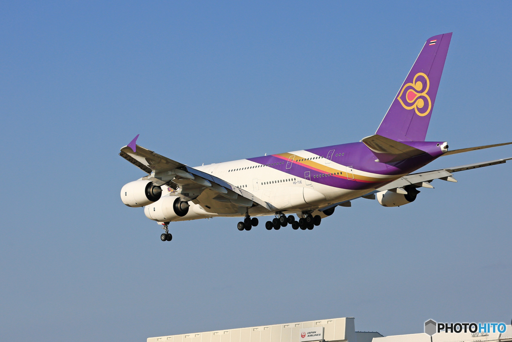 「そらー」 Thai A380-841 HS-TUE Landing