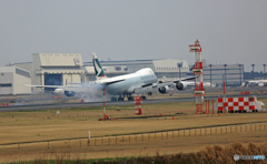 CATHAY 747 B-LJI 到着 