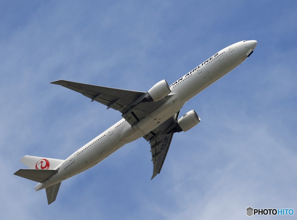 JAL 777-300 出発　