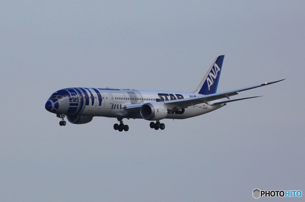 ANA 787-9 JA873A 到着　