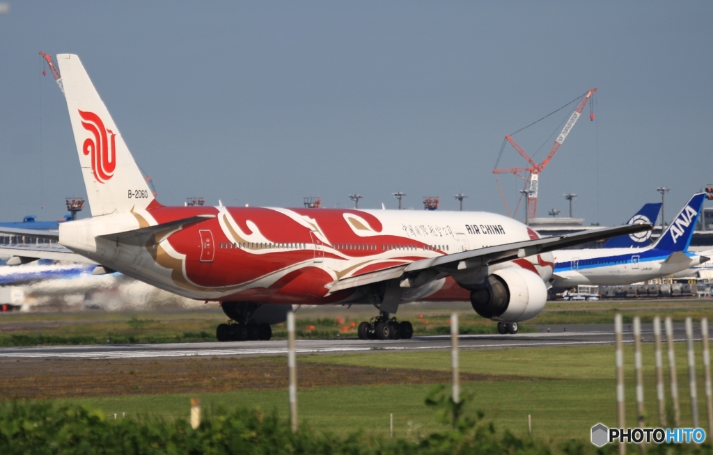Air China 777-2J6 離陸
