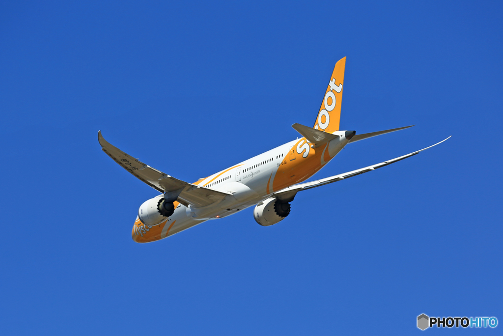 「青い空」が一番 scoot 787-9 9V-OJB出発