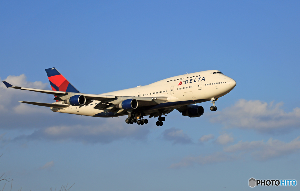 到着DELTA 747-400 N662USジャンボ保存委員会