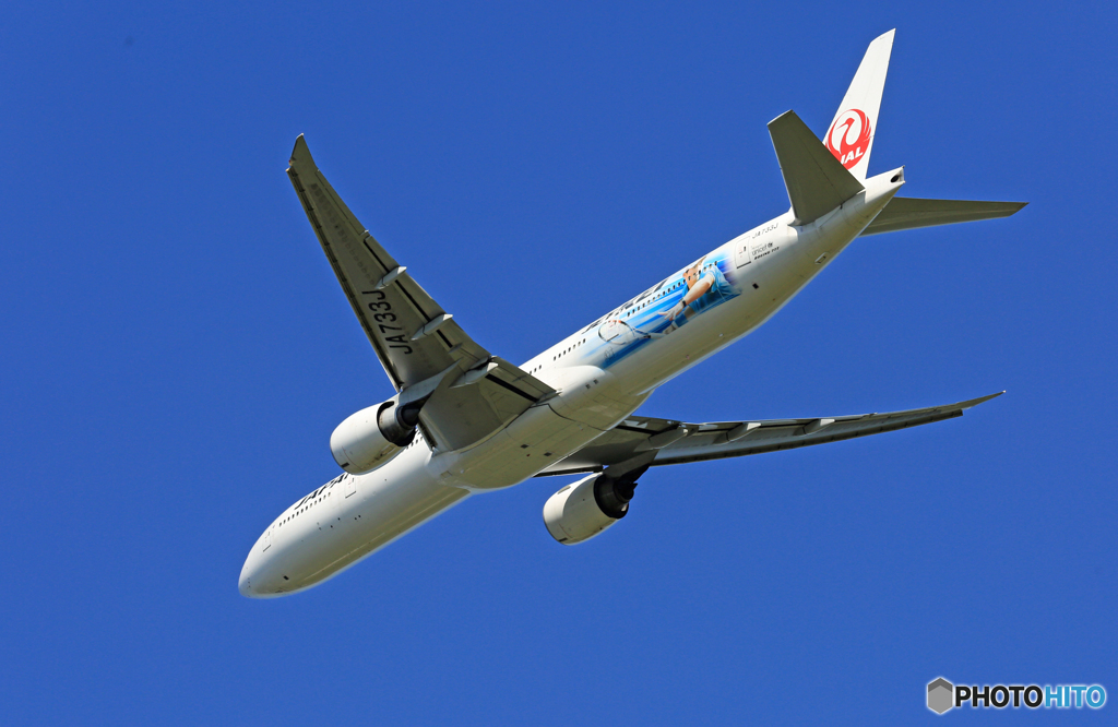 「青空」 JAL JET KEI 777-381 JA733J出発