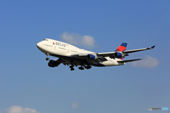 ☀DELTA 747-400 N669US Landing