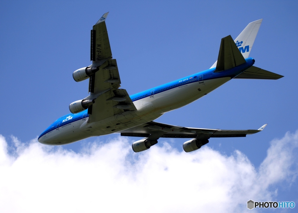 KLM 747-400 飛行　