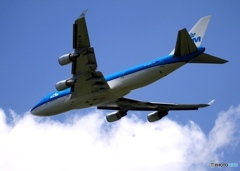KLM 747-400 飛行　
