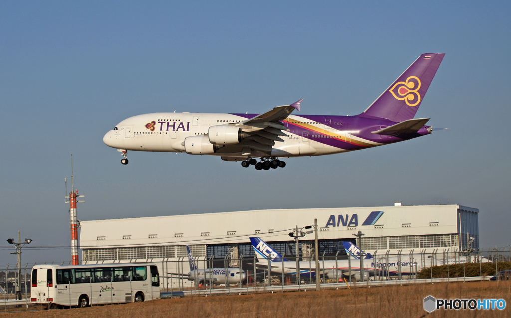 バスとThai大きなエアバス