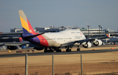「出発」Asiana 747-400 HL7418ジャンボ保存委員会