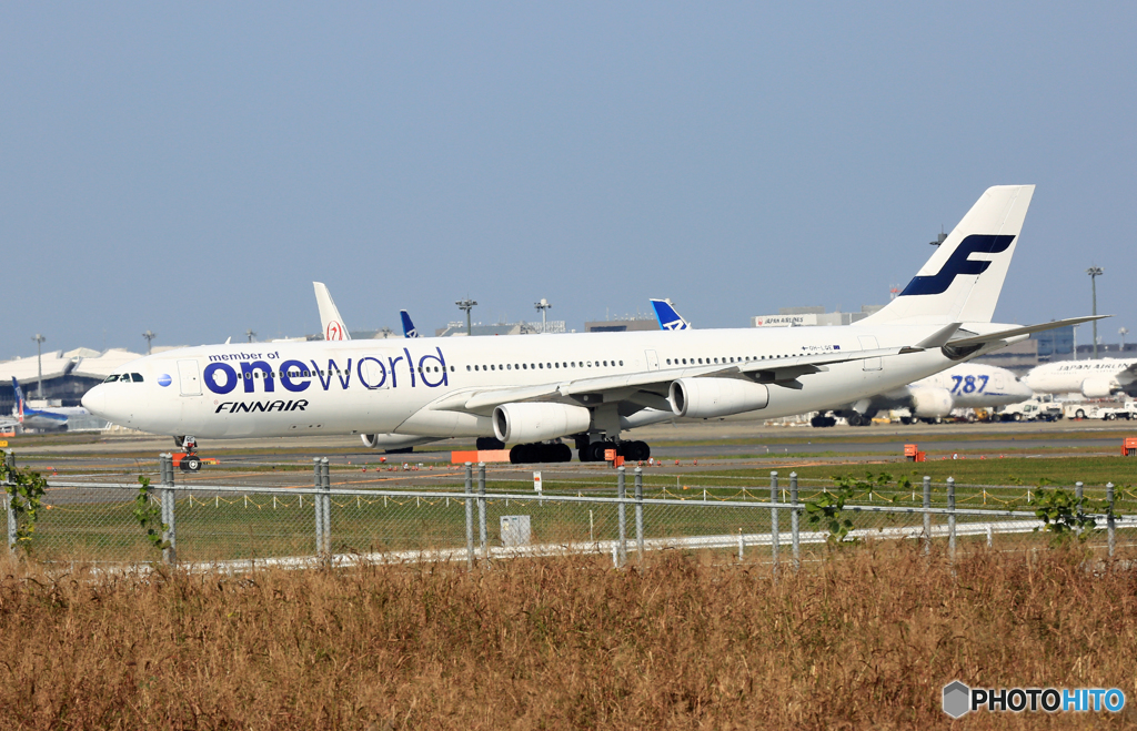 離陸FINNAIR oneword A340-313 OH-LQE