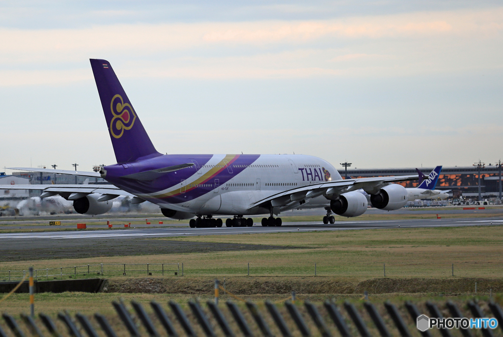 「SKY」 Thai A380-841 HS-TUF 離陸