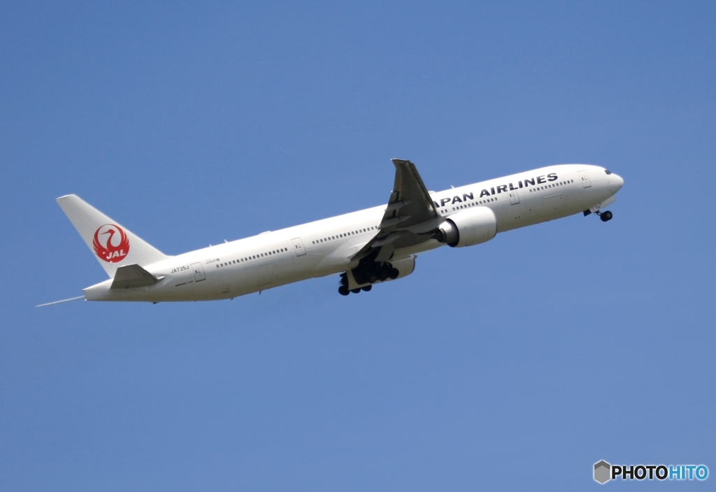 JAL 777-300 出発　