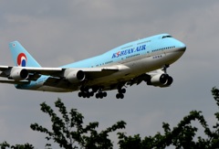 KOREAN 747-400 着陸　