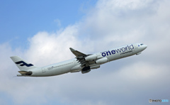 離陸　Finnair A340-313 OH-LQE