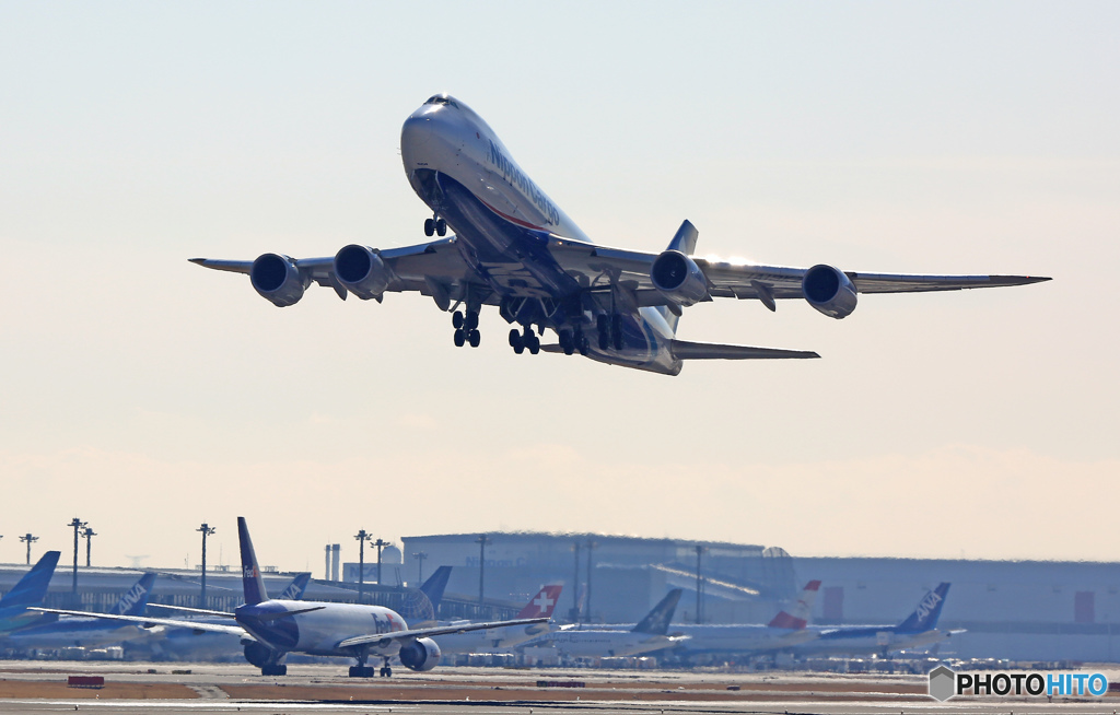 NCA 747-8KZF JA13KZ 離陸 