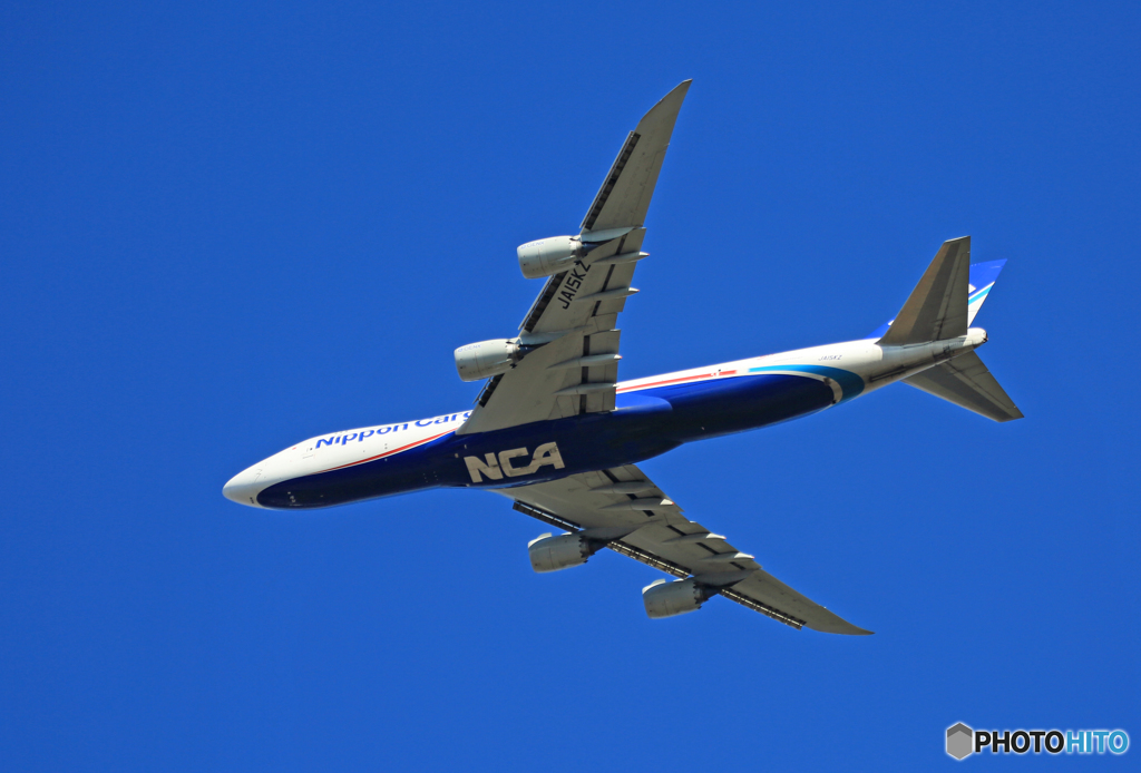 「青空」NCA 747-8KZF JA15KZ 飛び立ち 