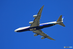 「青空」NCA 747-8KZF JA15KZ 飛び立ち 