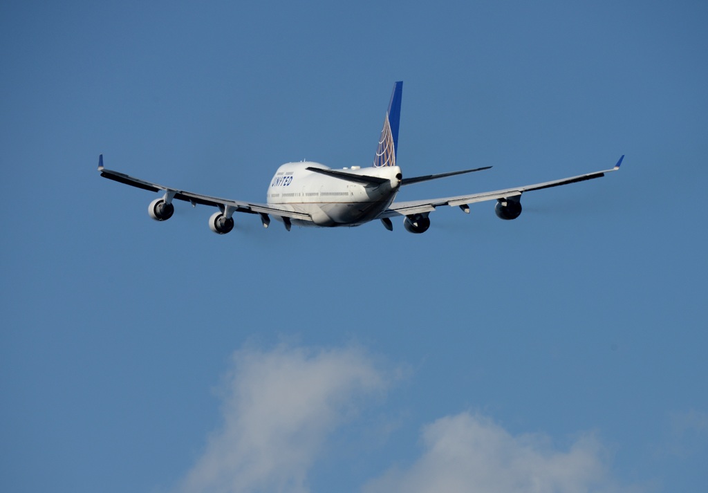 UNITED 747-400 離陸