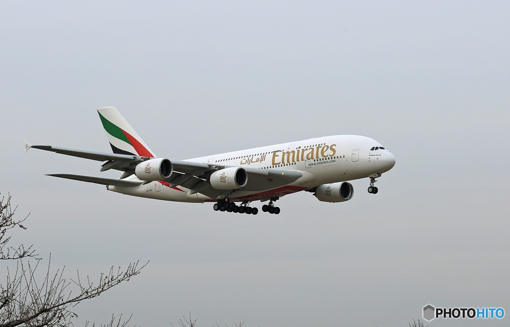 ✈来たねー　☮エミレーツ航空 A380-861