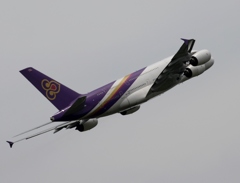 飛び立ち　Thai A380-841