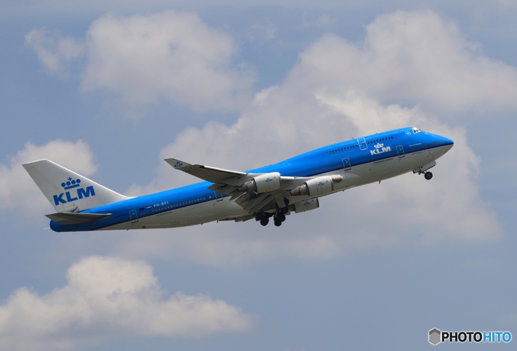 KLM 747-400 出発　