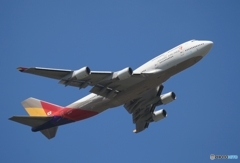 Asiana 747-400 出発　