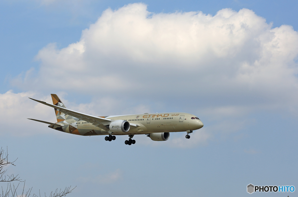 「そらー」 ETIHAD 787-9 A6-BLB 到着
