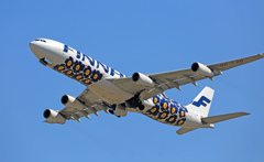 離陸　Finnair A340-313 OH-LQD