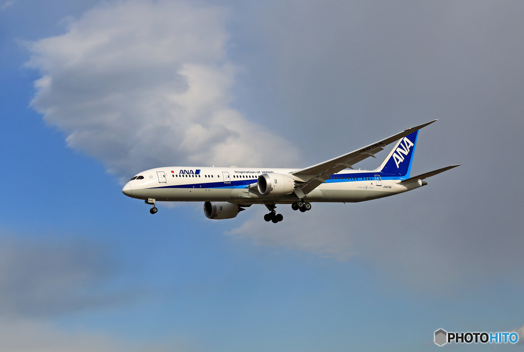 「良い空～」 ANA 787-9 JA876A到着