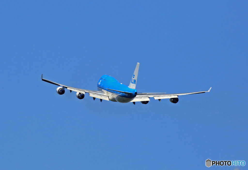 出発　KLM 747-400 PH-BFS