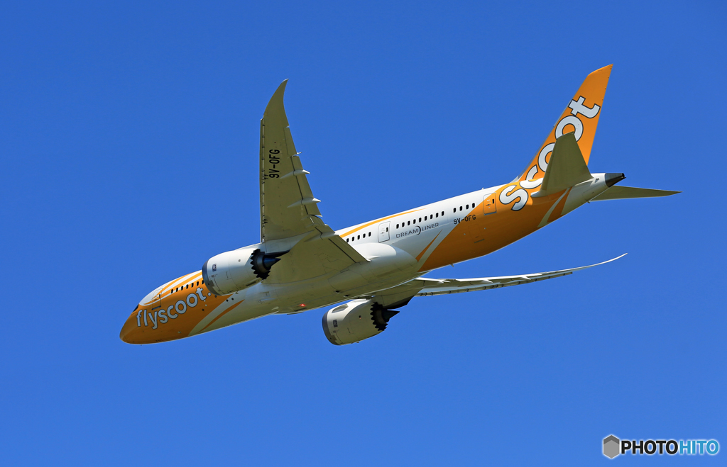 「ぶるー」出発  scoot 787-8  9V-OFG